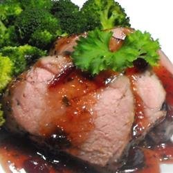 Quick Savory Cranberry Glazed Pork Loin Roast recipe