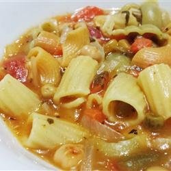 Garbanzo Tomato Pasta Soup recipe