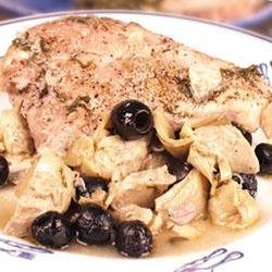 Artichoke and Black Olive Baked Chicken recipe