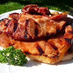 Doreen's Ham Slices on the Grill recipe