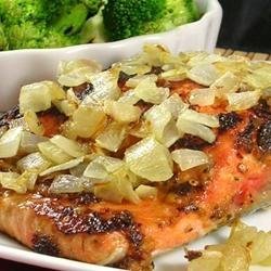 Spicy Salmon with Caramelized Onions recipe