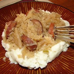 Slow Cooker Sauerkraut and Sausage recipe