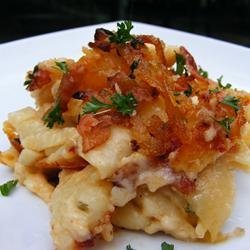 Macaroni and Cheese with Caramelized Onions and Bacon recipe