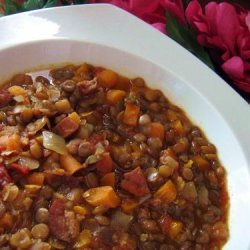 Dijon Ham and Lentil Soup recipe