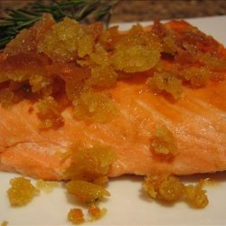 Salmon With Lemon Glaze and Rosemary Crumbs recipe