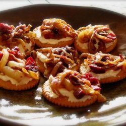 Caramelized Onion-Cranberry Cream Cheese Bites recipe