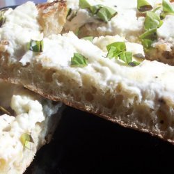 Inspirational Goat's Cheese on Garlic Ciabatta Toast recipe