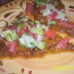Taco Pizza With Cornbread Crust recipe