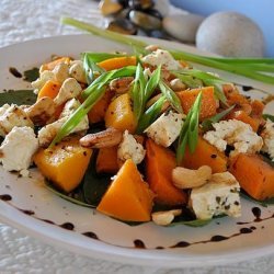 Butternut Pumpkin (Squash), Roasted Hazelnut and Feta Salad recipe