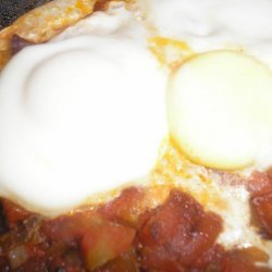 Eggs With Tomatoes -- Avgha Me Tomatoes recipe