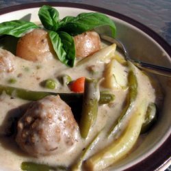Creamy Meatballs and Vegetables recipe