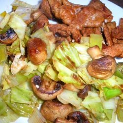 Sensational Simmered Leek Cabbage Mushroom Trio recipe