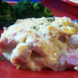 Baked Ham and Cheese in a Mashed Potato Crust recipe