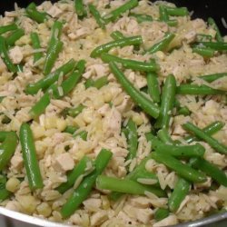Orzo With Chicken, Corn and Green Beans recipe