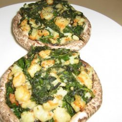 Shrimp, Spinach and Cheese Stuffed Mushrooms recipe