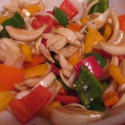 Asian Roasted Onions and Peppers recipe