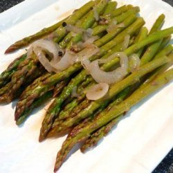 Julia Child's Asparagus Simmered in Onions, Garlic, and Lemon recipe