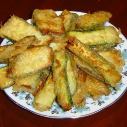 Kolokythakia Tiganita - Greek Battered Fried Zucchini / Courgett recipe
