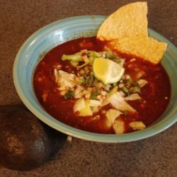 Pozole Rojo - Pork and Hominy Stew recipe