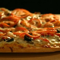 Sweet Pepper Pizza With Three Cheeses recipe