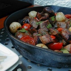 Grilled Veggie and Steak Appetizer recipe