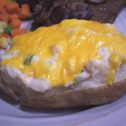 Twice Baked Potatoes With Seafood Topping recipe
