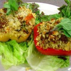 Spring Couscous Stuffed Bell Peppers recipe