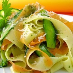 Fettuccine With Vegetable Ribbons recipe