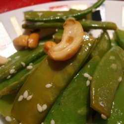 Snow Peas With Cashews recipe