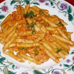Penne With Vodka Cream and Smoked Salmon recipe