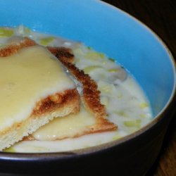 Leek Soup With Brie Toasts recipe