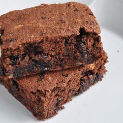 Okara Dark Chocolate Cherry Brownies recipe