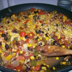 Fiesta Black Bean Bell Pepper Skillet recipe