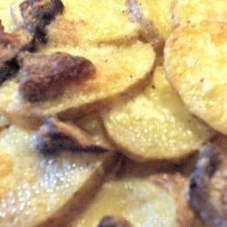Potato Gratin With Porcini Mushrooms and Mascarpone Cheese recipe