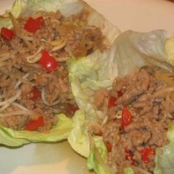 Oriental Minced Pork in Lettuce Leaves recipe