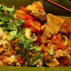 Red Curry Pork With Peppers recipe