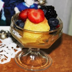 Lime & Mango Sherbet Topped With Fresh Berries recipe
