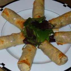 Baked Fish and Fowl Spring Rolls recipe