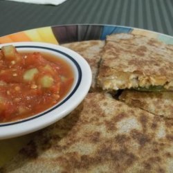 Grilled Salmon Quesadillas With Cucumber Salsa recipe