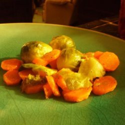 Buttery Carrots and Brussel Sprouts recipe