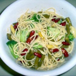 Three Bean and Broccoli Pasta Salad recipe