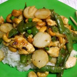 Chicken W/Cashews and Snow Peas recipe