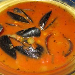 Mussels in Tarragon Tomato Broth recipe