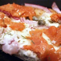 Salmon and Cream Cheese Pizza recipe