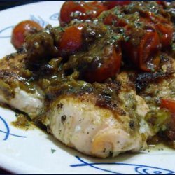 Pan-Seared Crusted Salmon With Cherry Tomato–ginger Sauce recipe