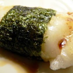 Broiled Mochi with Nori Seaweed recipe