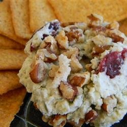Blue Cheese, Sweet Pecan, and Cranberry Spread recipe