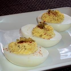 Bread and Butter Pickle Deviled Eggs recipe