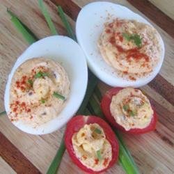 Smoked Salmon Deviled Eggs and Tomatoes recipe