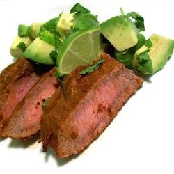 Flat Iron Steak with Three Pepper Rub recipe